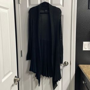 Torrid Black Drape Front Knit Cardigan Sweater